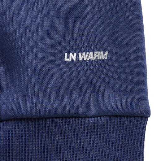 Li Ning (LI-NING) children's clothing children's sweatshirt boys autumn and winter new sweatshirt fashionable round neck plus velvet warm pullover casual sweatshirt deep navy blue 170