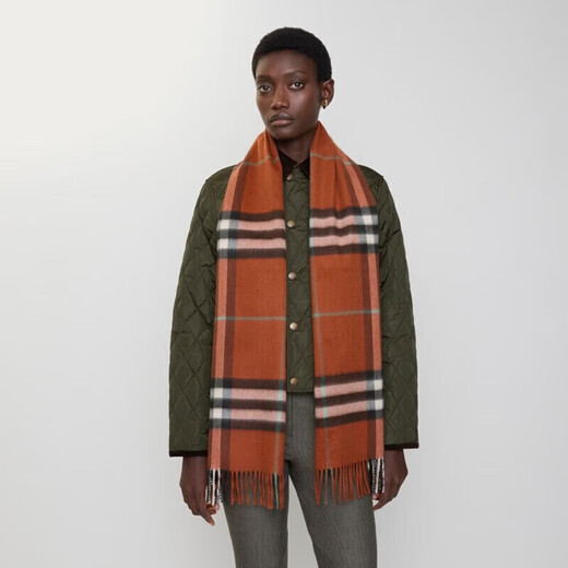 BURBERRY gifts scarves for men and women plaid cashmere scarf brown