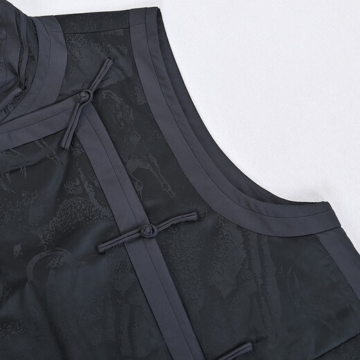 Li-ning (LI-NING) China Li-ning warm, trendy and versatile classic black new Chinese cotton vest for teenagers and children AMMW010-3 AMMW010-3 180 XL