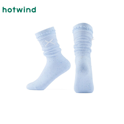 Hotwind 2026 spring new women's sweet colorful dot calf socks 03 beige one size