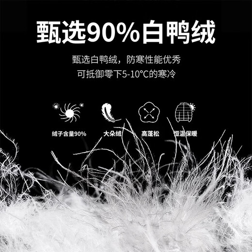 MARK FAIRWHALE Мужской повседневный пуховик в стиле ретро в американском стиле, новинка весны 2026 года, свободный, теплый, удобный и холодостойкий универсальный верх, черный, 90% белый утиный пух, XL Рекомендуется 130–150 Джин Джин равен 0,5 кг