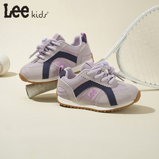 Lee Children's Shoes Spring New Children's Low-top Running Shoes Girls' Versatile Anti-Slip Sports Shoes for Boys X0068 Purple 29 Recommended Foot Length 179mm