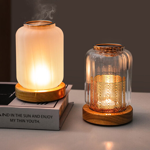 Shantou Lincun home beauty salon glass candlestick soothing lamp sandalwood powder fumigation furnace Chinese candle sunken lamp golden fumigation lamp