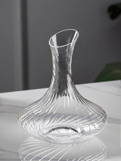 Fantasy decanter household high-end wine dispenser set thickened crystal glass red wine glass wine set commercial solid wood Fulu wine rack + sommelier wine glass 460ml