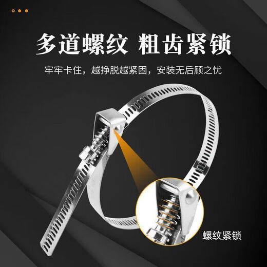 Xu ordered manufacturers to wholesale 10-pack of 304 quick-release ladder hose clamps, stainless steel live buckle cable ties, marine durable metal, 10 pieces/package, 1200mm/root length 1.2 meters
