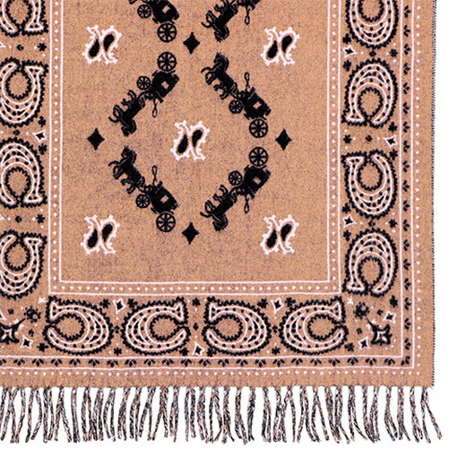 COACH Classic Logo Bandana Print Velvet Scarf Men's Default F