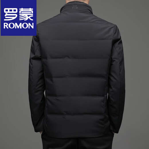 ROMON 2025, новый зимний пуховик, мужской повседневный цветной воротник-стойка, белый утиный пух, теплый пух, мужская куртка среднего возраста, серая, M 170