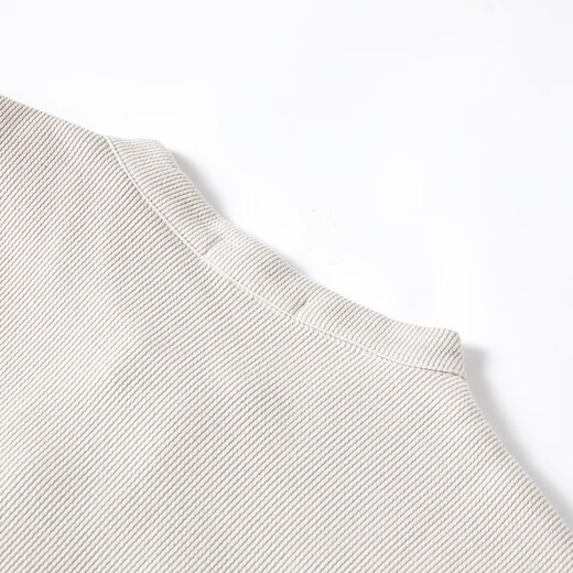 Flying in the snow off the shelves 2025 winter new men's round neck sweatshirt casual sports simple versatile cuffs loose thread design khaki | 7101 M /170/88A