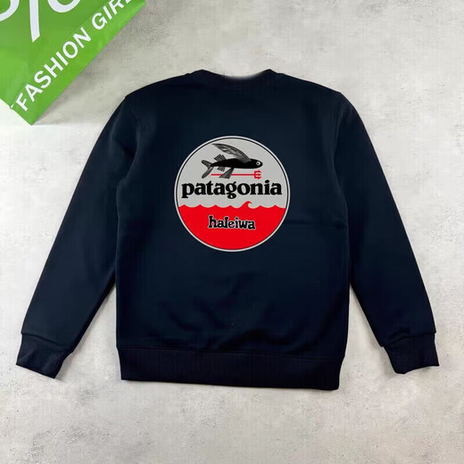 Pata Bata spot American trendy brand PATA25 new autumn and winter flying fish limited edition couple model men and women round neck white XS