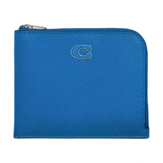 COACH 10 Brand Logo Leather 3-in-1 Wallet Women's Blue Blue 1 Blue 2