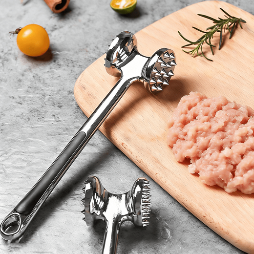 Woxuan stainless steel meat pine meat hammer, steak special hammer, household tender meat tendon breaker, large row hammer, one-piece double-sided meat hammer, 304 stainless steel