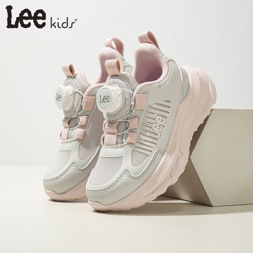 LEE KIDS children's sports shoes men's and women's running shoes 26 spring new running shoes non-slip wear-resistant casual shoes pink 34 inner length 22.5cm suitable for feet 21.5-22.0cm