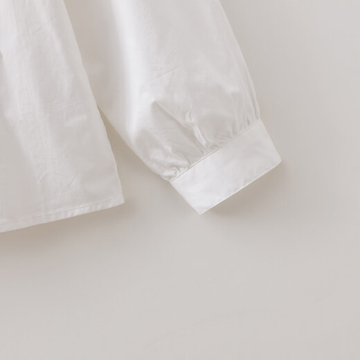 MARC&JANIE Mark Jane Elegant Bow Girls Navy Collar Shirt Children's Shirt Top Spring New Style 560195 White 110 (recommended height 101-110)