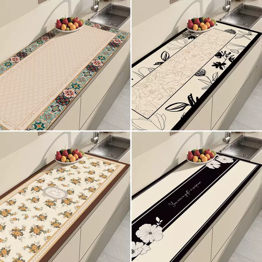 Yusenyi kitchen countertop drain mat bar absorbent soft pad anti-scalding heat insulation pad special cuttable diatom for stove Heifangshan Custom size contact customer service