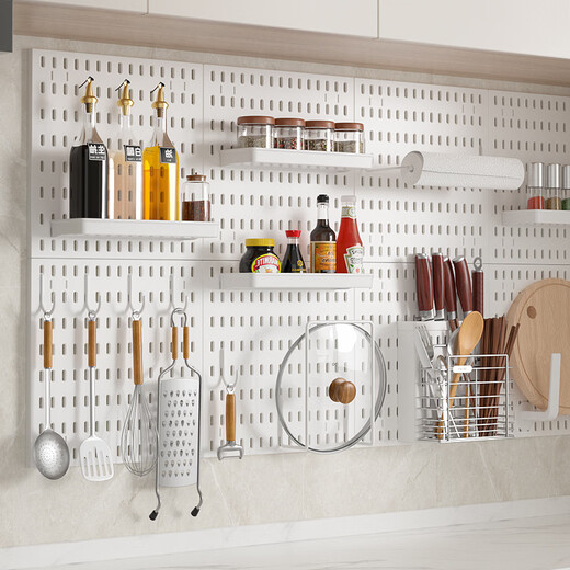 QINFENG desk study room storage perforated board storage rack no punching wall hanging dormitory computer desktop wall organizer artifact white extra large horizontal board 59cmx40cm 1 piece no Specifications