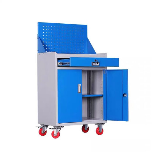 Renjuyi multifunctional tool cart heavy-duty tool cabinet car repair metal cabinet factory workshop with mobile drawer left four buckets right single door wheel
