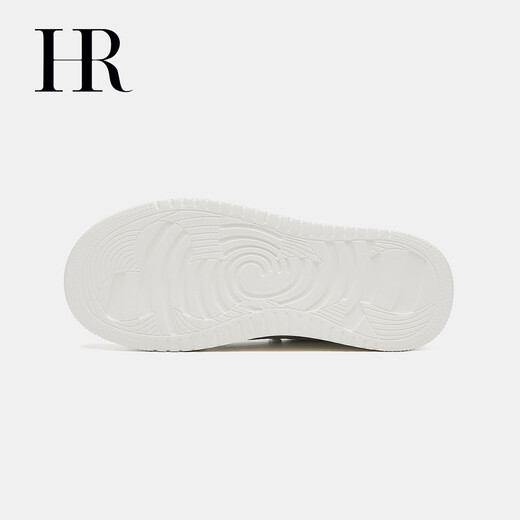 HR Helena women's shoes 2025 winter new thick sole heightening white shoes sneakers round toe laces comfortable and versatile Mi Xing 35