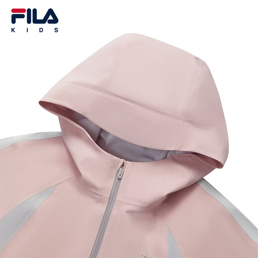 FILA children's clothing jacket 2026 spring new style girls' outdoor sports hooded top for middle and large children red pink-PK 130
