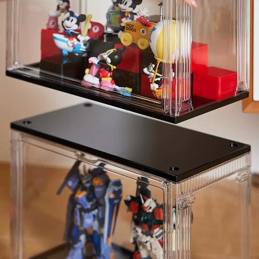 Yusenyi RMAX blind box storage display acrylic transparent bubble Matt doll display box labubu figure dust-proof cabinet Roman column large transparent figure box 1 free 10 building blocks