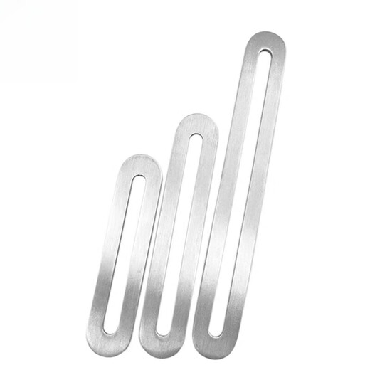 Xu ordered 304 stainless steel opening baffle adjustable through-hole straight piece holder bracket baffle metal steel sheet iron sheet through-hole straight piece 3*20*90 (hole 6.5mm)