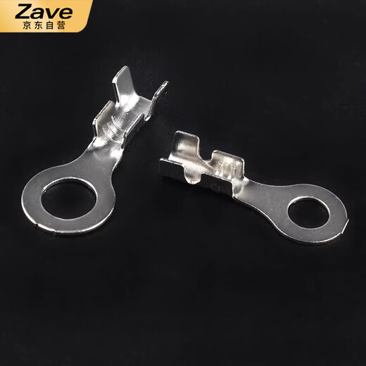 ZAVE lug DJ431 cold-pressed terminal 6.2MM copper open nose (20 pieces)