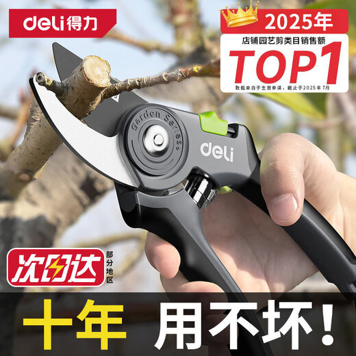Deli fruit tree scissors, labor-saving scissors, garden pruning branch scissors, branch scissors, garden potted flowers, thick branch shears, metal handle pruning shears