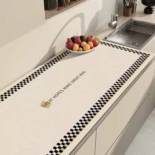 Yusenyi kitchen countertop drain mat bar absorbent soft pad anti-scalding heat insulation pad special cuttable diatom for stove Heifangshan Custom size contact customer service