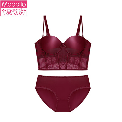 Modal zodiac year red underwear set for women with small breasts push up to make the bra larger without wire rings for the bride to hold the secondary breasts, wedding bra, Ankola red - single/piece 70A 32B