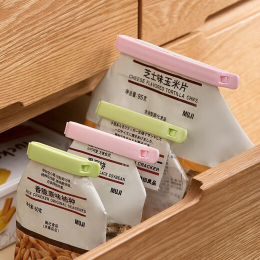 Camellia sealing clip food snack clip sealer plastic bag sealing clip household tea sealing strip sealing clip Yan large 3 pieces (13cm)