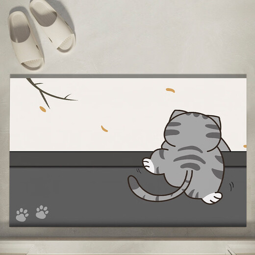 Fantasy Bathroom Diatom Mud Absorbent Mat Bathroom Entrance Floor Mat Bathroom Toilet Non-Slip Foot Mat Home Quick-Drying Carpet Cat Play Floor 60x40cm Economical + Value-for-money Experience