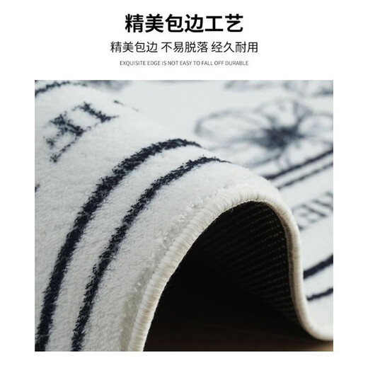 Bedside carpet, cartoon imitation cashmere mat, high-end thickened bedside blanket, bedroom end of bed foot pad, cute living room floor mat, love bow, thickened fine sand, imitation cashmere 60cm*160cm