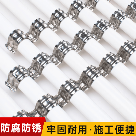 Xu ordered stainless steel row card four-point continuous row single-sided riding card 16 20 buckle wire tube fixed thickened pipe clamp u-shaped buckle stainless steel 20mm10 card position 10