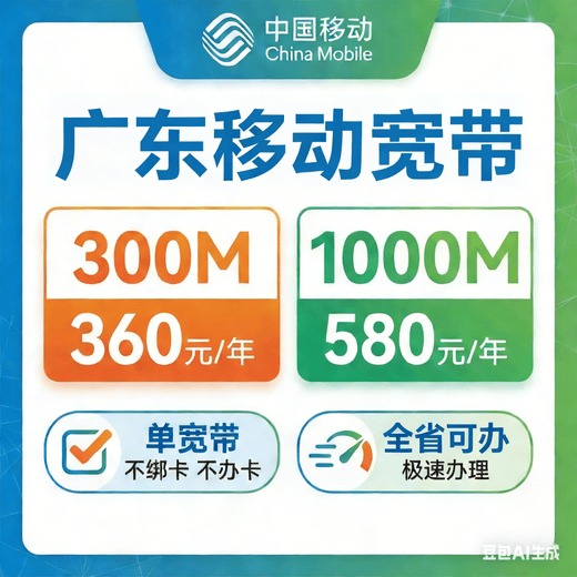 China Mobile Guangdong Guangzhou Shenzhen Dongguan Foshan Zhongshan Zhuhai Zhaoqing Mobile single broadband installation must be confirmed with the store customer service before placing an order.