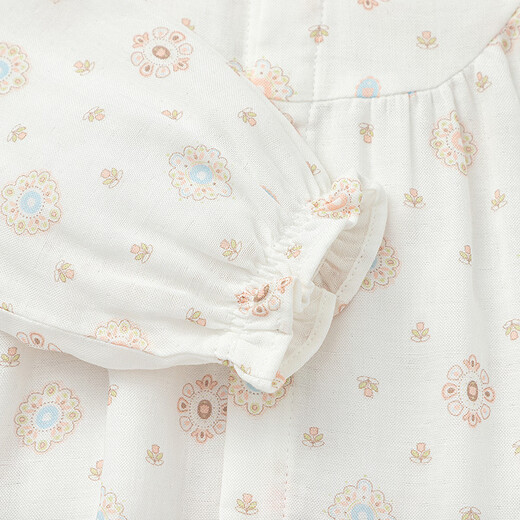 BALABALA Shopping mall same style BALABALA baby shirt baby top girls 2026 new baby doll shirt sweet and cute white tone 00311 73