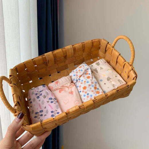 ABJA children's underwear Korean style printed type A cotton boys and girls boxer briefs 4 pack boxer briefs forest animals (girls-children) 100