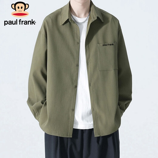 Big Mouth Monkey (paul frank) long-sleeved shirt men's spring and autumn loose high-end shirt men's casual jacket men's top clothes