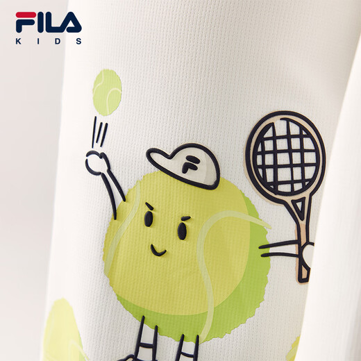 FILA children's clothing long-sleeved 2026 spring new boys' POLO shirt cloud white-WT 105