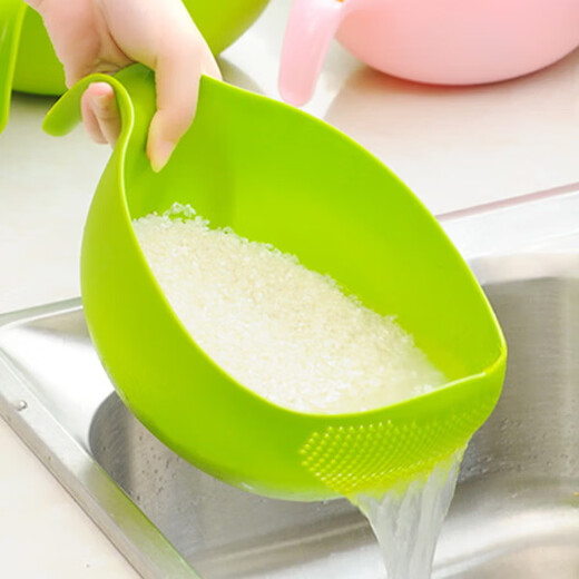 Shantou Lincun drain basin kitchen rice washing drain basket multi-functional rice washing machine plastic fruit and vegetable washing basin rice washing sieve household transparent color