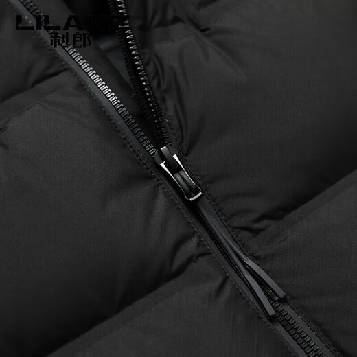 利郎（LILANZ）男士羽绒服外套2025冬季新款商务休闲保暖加厚冬装立领上衣潮 黑色 M