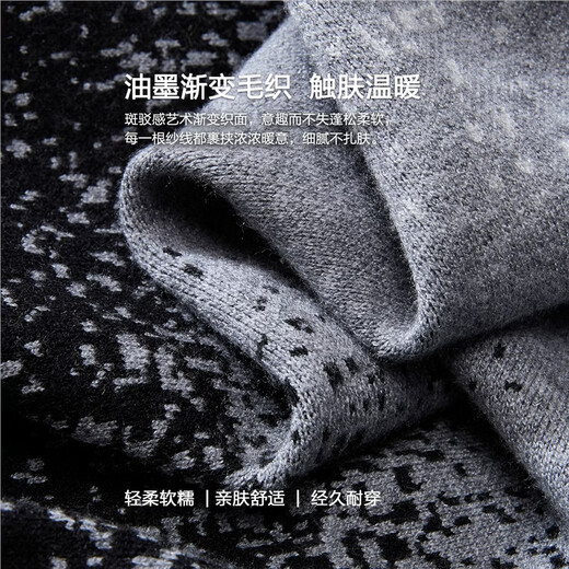 Giordano long-sleeved sweater for men 2026 spring new fashion gradient round neck pullover sweater 13055855 05 light gray S