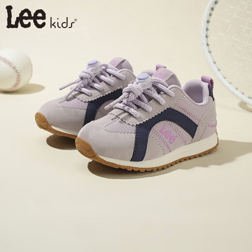 Lee Children's Shoes Spring New Children's Low-top Running Shoes Girls' Versatile Anti-Slip Sports Shoes for Boys X0068 Purple 29 Recommended Foot Length 179mm