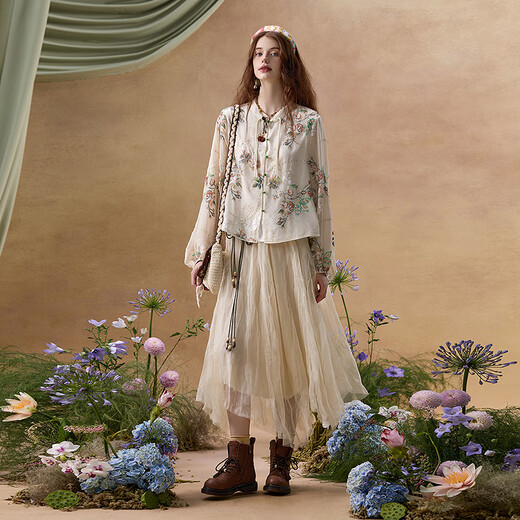 Wancaoyi (wancaoyi) 2026 spring new shirt C00850511 off-white XS