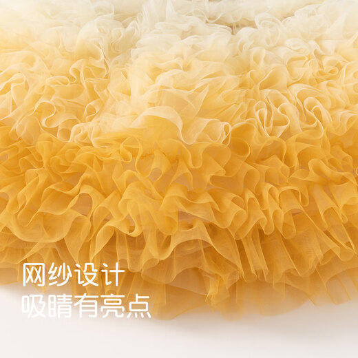 Banxidi girls dress spring 2026 new baby princess skirt suit one-year-old dress children's mesh tutu skirt