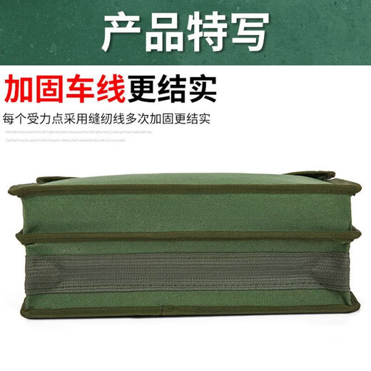 Storage pocket tool bag double-layer large multi-functional medium-sized carpentry electrician thickened bricklayer encrypted canvas wear-resistant and thickened non-fading double-layer medium length 40 width 16 height 35