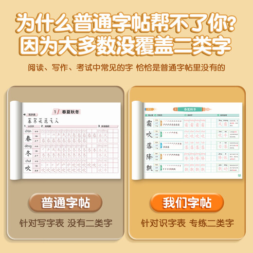 Liupintang second-class calligraphy synchronized practice calligraphy book for primary school students, first grade second volume, children's daily practice calligraphy practice calligraphy practice book