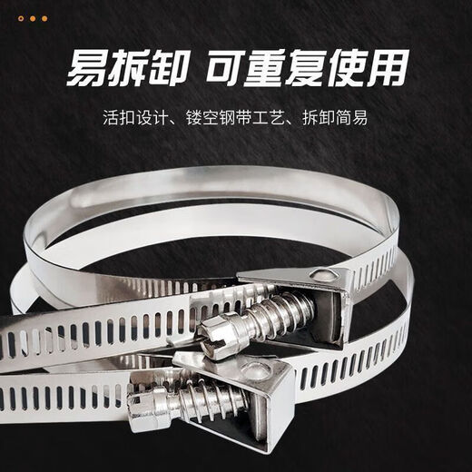 Xu ordered manufacturers to wholesale 10-pack of 304 quick-release ladder hose clamps, stainless steel live buckle cable ties, marine durable metal, 10 pieces/package, 1200mm/root length 1.2 meters