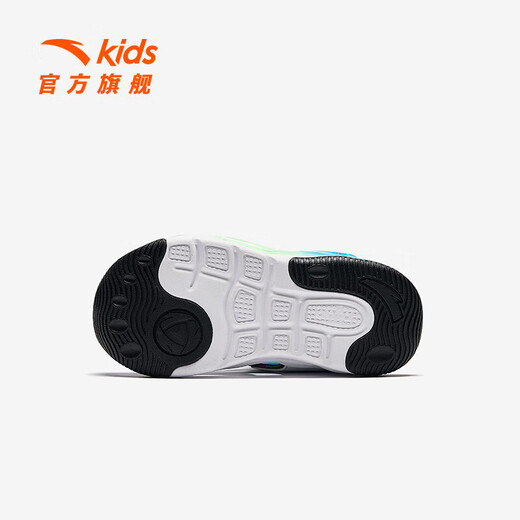 Anta children's sandals, boys' beach shoes, summer toe-cap, comfortable knob-button breathable frame shoes, Anta white/black-2 33, inner length 20.5cm