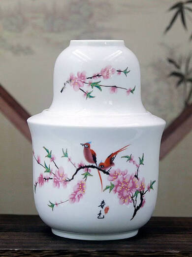 Yonghuan purchase products ceramic half pound wine warmer, wine warmer, hot wine pot, hot wine pot, family traditional hot water and wine HL half Jin Jin equal to 0.5 kg wine warmer lotus