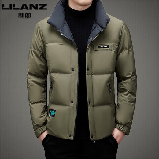 LILANZ 2025, новинка зимы, мужской утепленный теплый пуховик для молодежи и среднего возраста, повседневная мужская модная куртка с воротником-стойкой, белая M 170