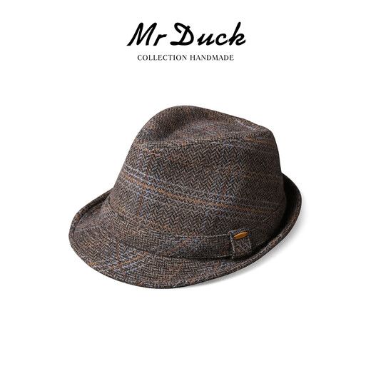 Mr DUCK Birmingham classic British retro men's hat autumn and winter warm woolen jazz hat high-end gentleman hat